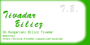 tivadar bilicz business card